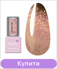 Гель-лак TUFI profi CRYSTAL CAT 12 Персиковий опал 8 мл